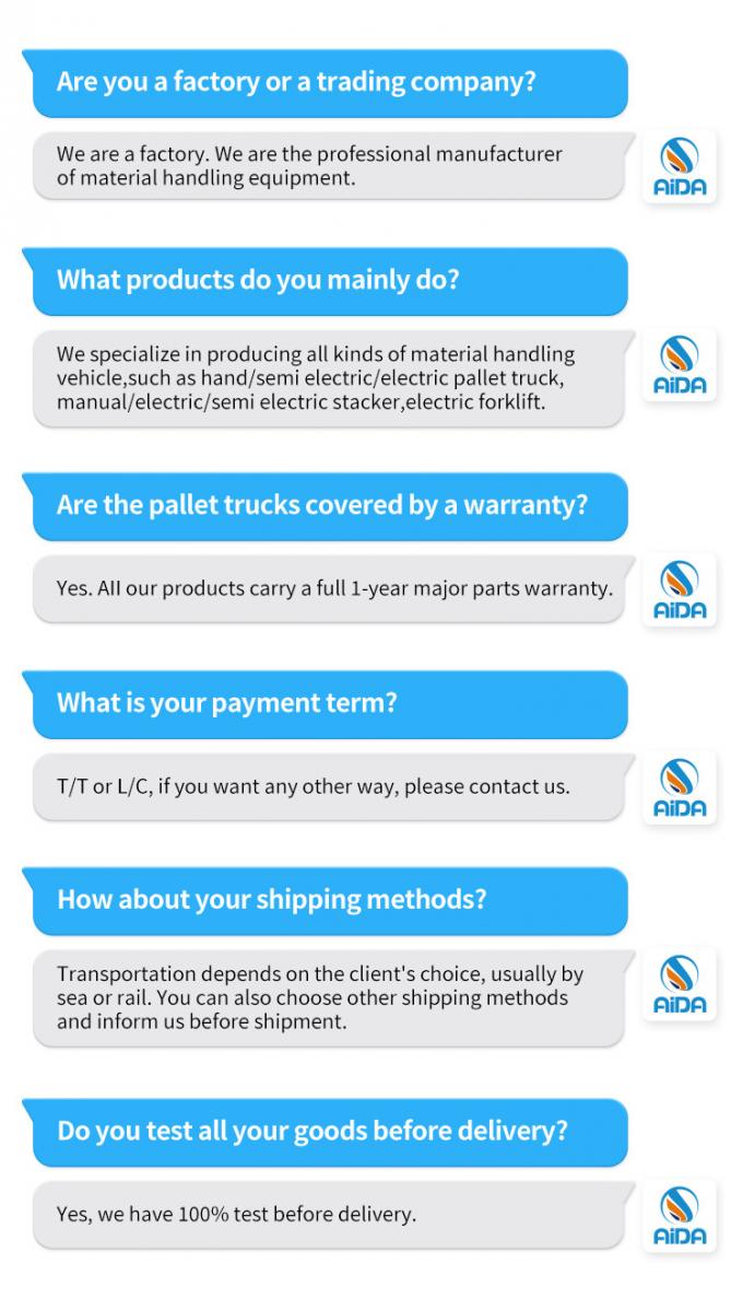 Camion hydraulique électrique à palettes, alimenté par batterie 14