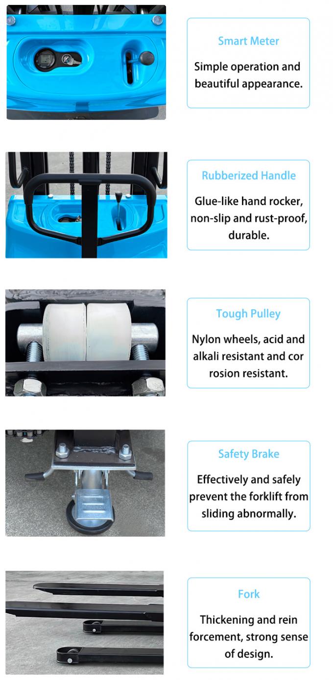 Camion hydraulique électrique derrière une palettes Jack chariot élévateur 1t 1