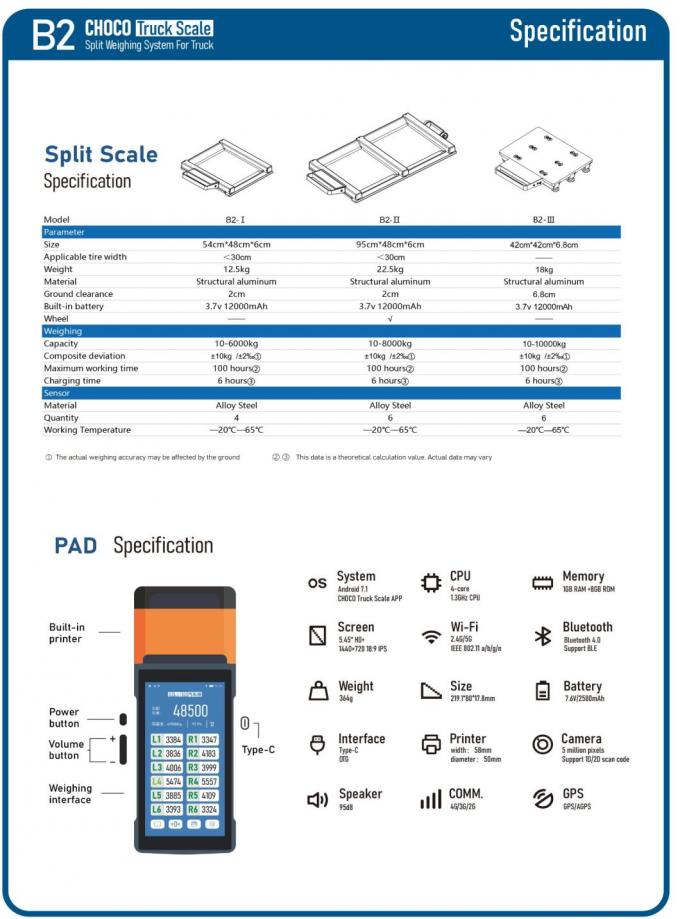 Balances mobiles en aluminium pour les véhicules, Balances carrées portables pour les axes de camions 4