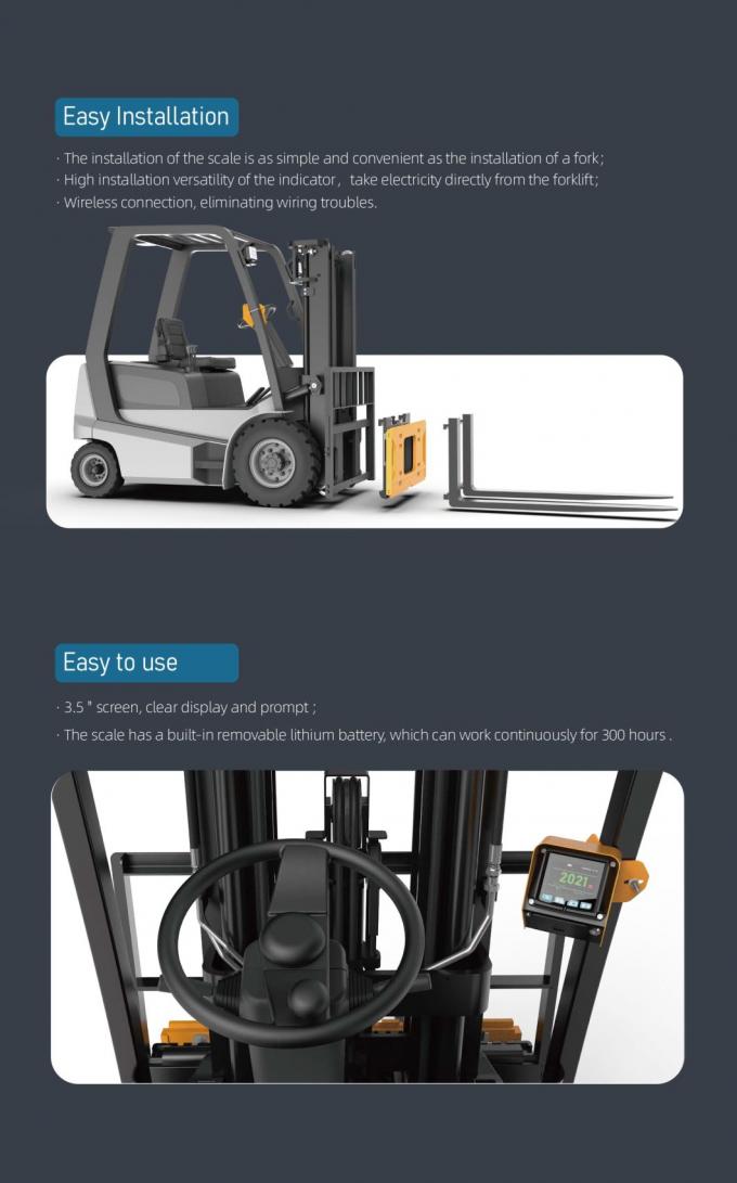 Compte de la balance du chariot élévateur, indicateur de poids de la charge du chariot élévateur 4500 kg Balances de fourchette du chariot élévateur 2